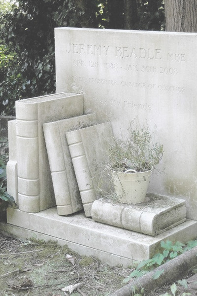 Book gravestone